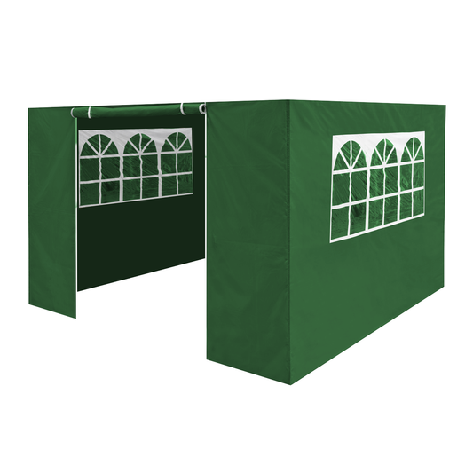 Dellonda DG144 Dellonda Premium Side Walls/Doors/Windows for Gazebo/Marquee, Fits 2 x 2m Models - Dark Green