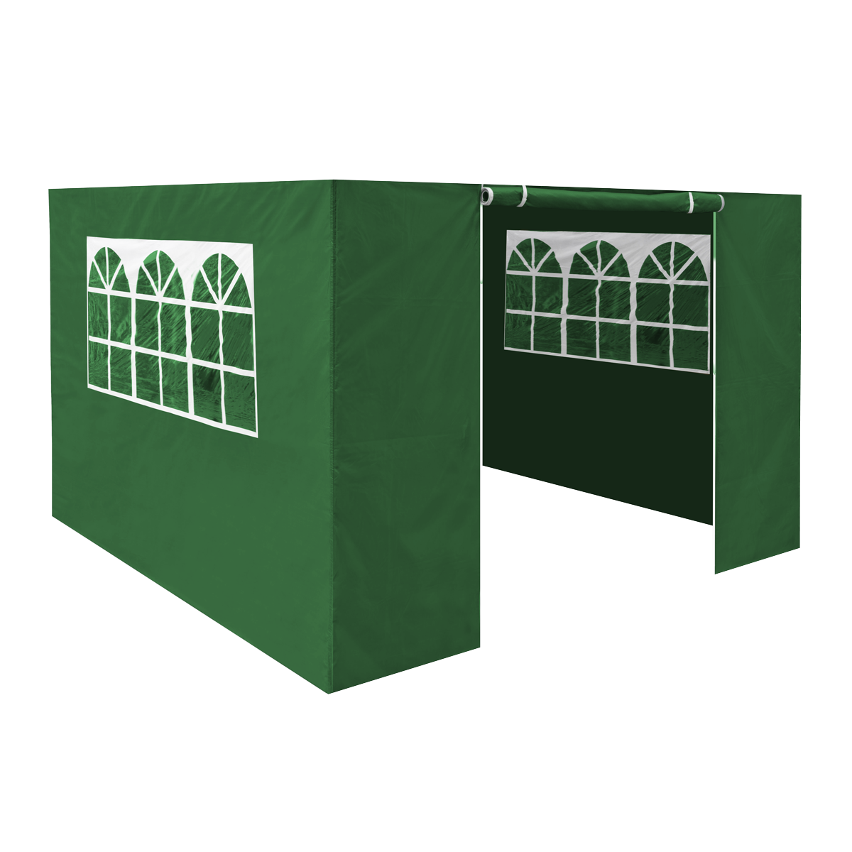 Dellonda DG144 Dellonda Premium Side Walls/Doors/Windows for Gazebo/Marquee, Fits 2 x 2m Models - Dark Green