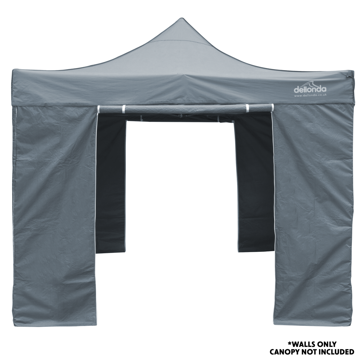 Dellonda DG145 Dellonda Premium Side Walls/Doors/Windows for Gazebo/Marquee, Fits 2 x 2m Models - Grey