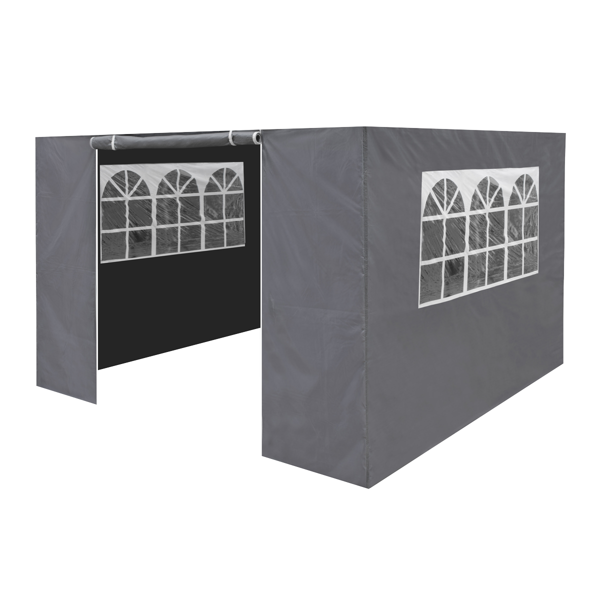 Dellonda DG145 Dellonda Premium Side Walls/Doors/Windows for Gazebo/Marquee, Fits 2 x 2m Models - Grey