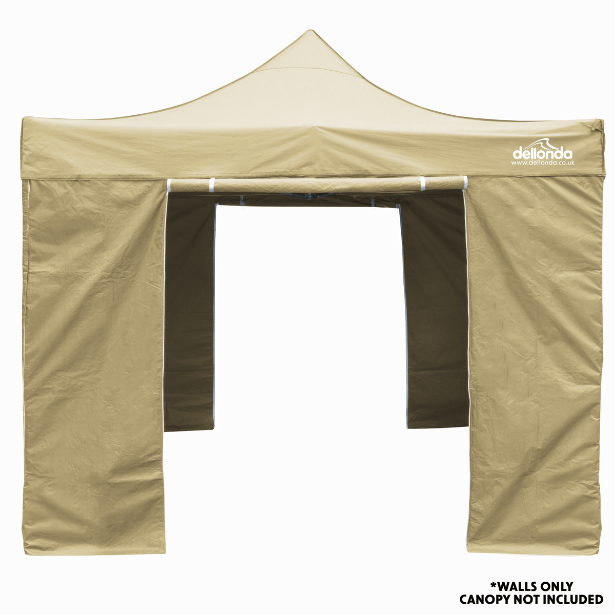 Dellonda DG146 Dellonda Premium Gazebo/Marquee Side Walls/Doors/Windows, Fits 3 x 3m Models - Beige