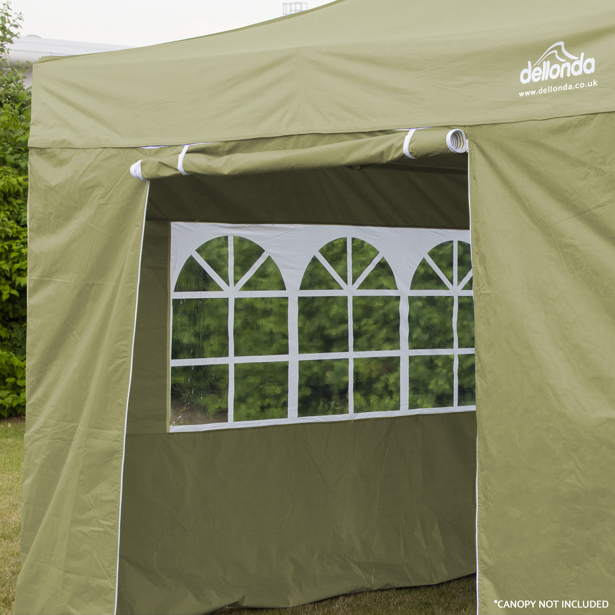 Dellonda DG146 Dellonda Premium Gazebo/Marquee Side Walls/Doors/Windows, Fits 3 x 3m Models - Beige