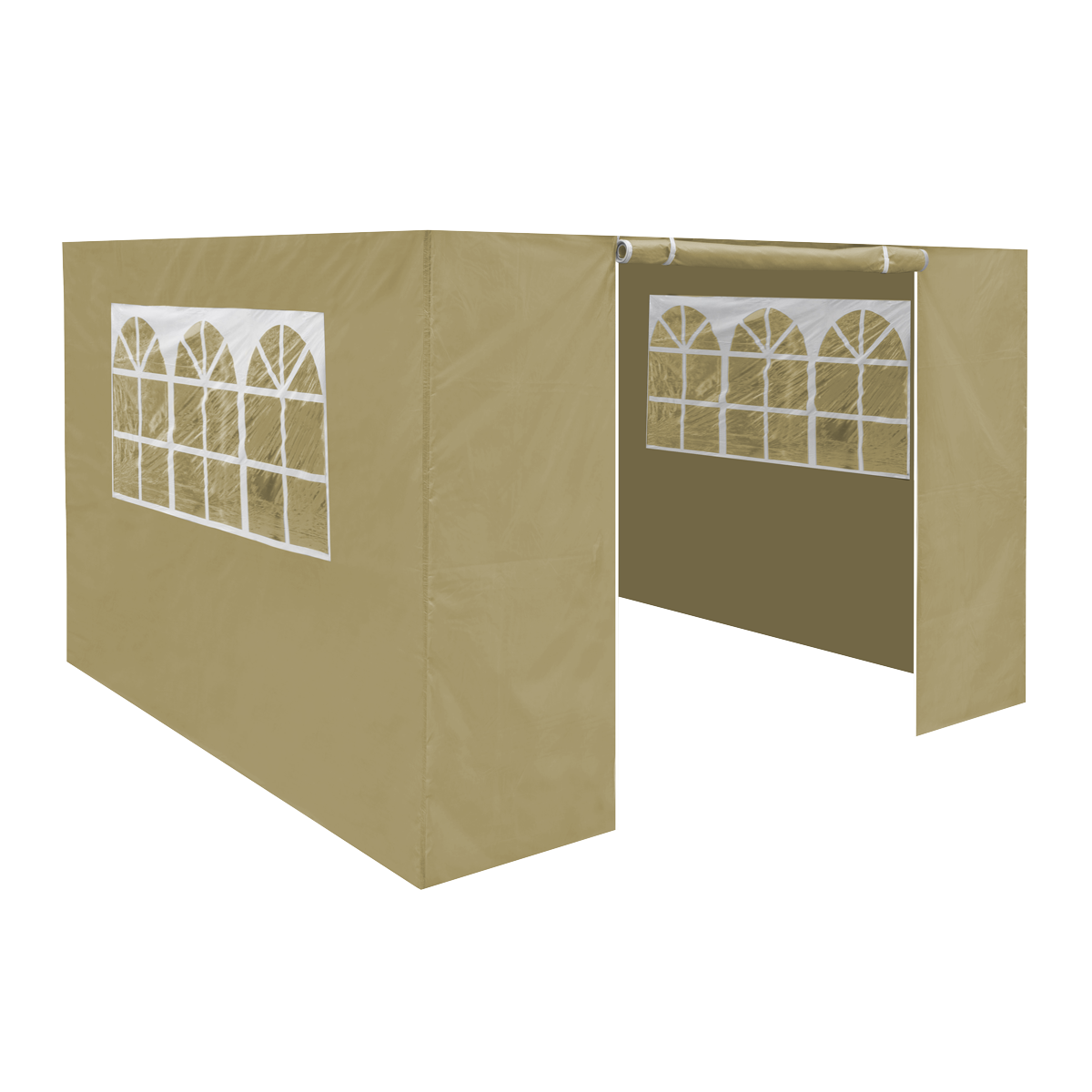 Dellonda DG146 Dellonda Premium Gazebo/Marquee Side Walls/Doors/Windows, Fits 3 x 3m Models - Beige