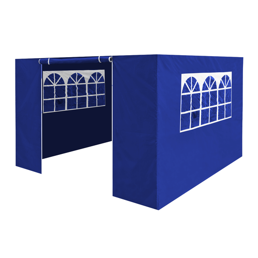 Dellonda DG147 Dellonda Premium Gazebo/Marquee Side Walls/Doors/Windows, Fits 3 x 3m Models - Blue
