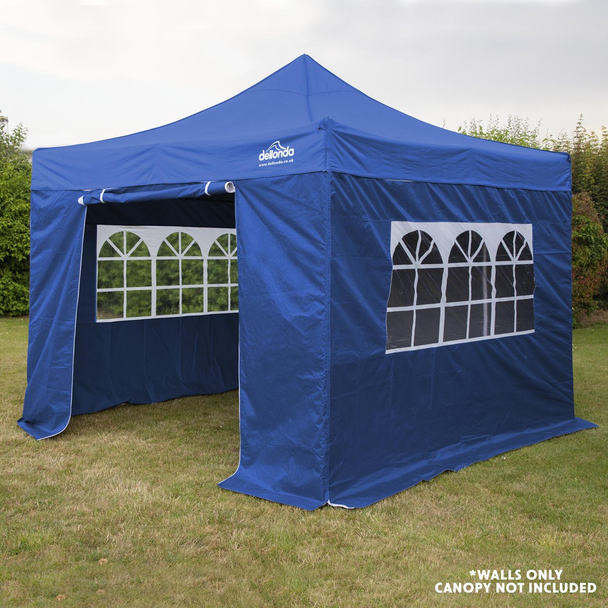 Dellonda DG147 Dellonda Premium Gazebo/Marquee Side Walls/Doors/Windows, Fits 3 x 3m Models - Blue