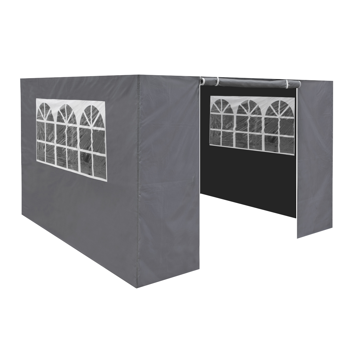 Dellonda DG149 Dellonda Premium Gazebo/Marquee Side Walls/Doors/Windows, Fits 3 x 3m Models - Grey