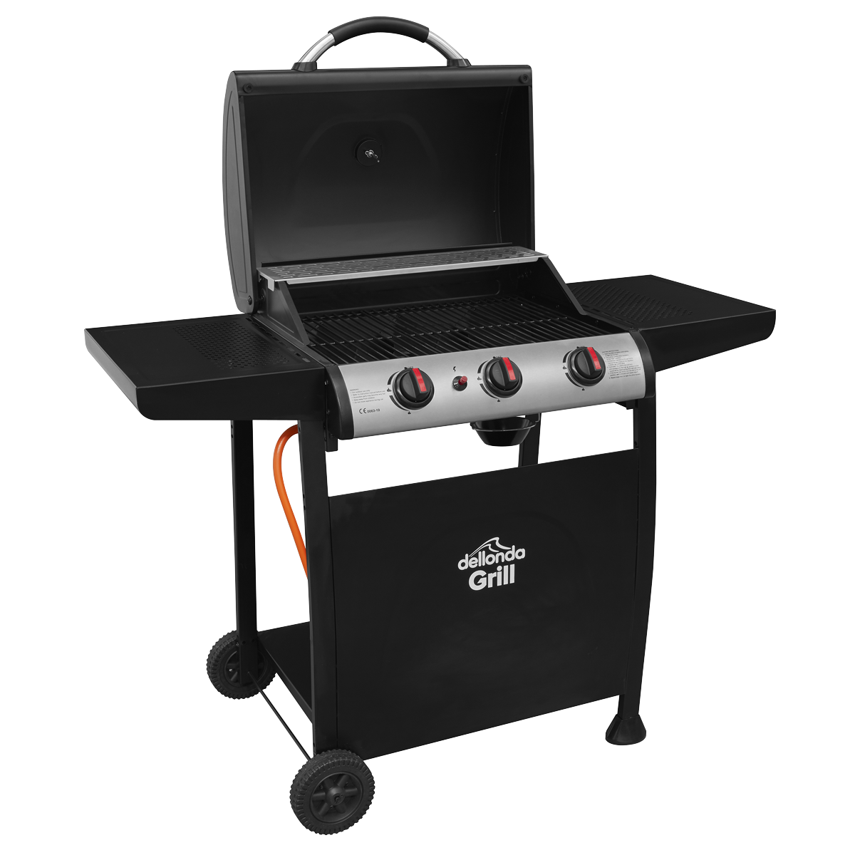 Dellonda DG14 Dellonda 3 Burner Gas BBQ Grill with Piezo Ignition & Thermometer