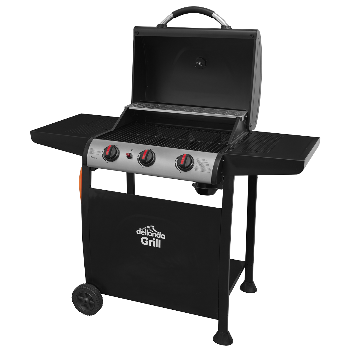 Dellonda DG14 Dellonda 3 Burner Gas BBQ Grill with Piezo Ignition & Thermometer