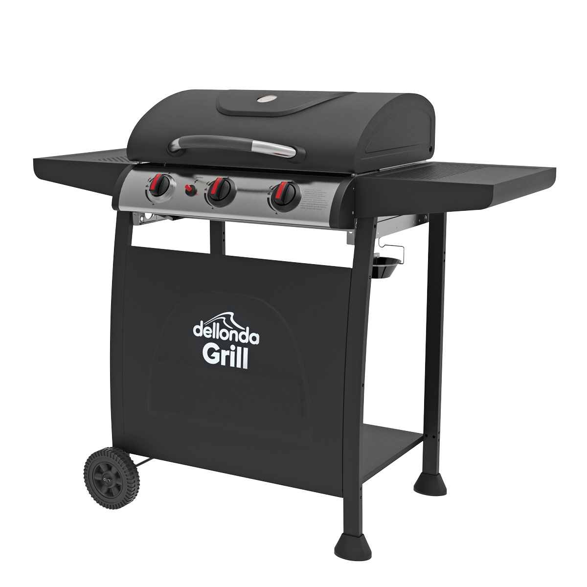 Dellonda DG14 Dellonda 3 Burner Gas BBQ Grill with Piezo Ignition & Thermometer