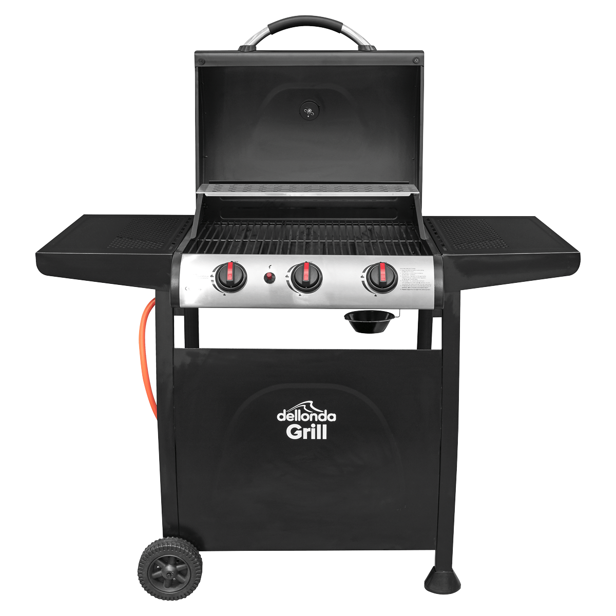 Dellonda DG14 Dellonda 3 Burner Gas BBQ Grill with Piezo Ignition & Thermometer