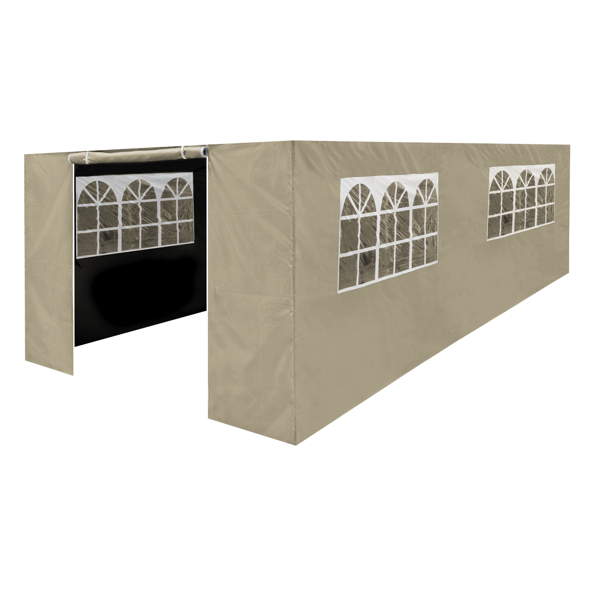 Dellonda DG154 Dellonda Premium Side Walls/Doors/Windows for Gazebo/Marquee, Fits 3 x 6m Models - Beige
