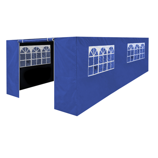 Dellonda DG155 Dellonda Premium Side Walls/Doors/Windows for Gazebo/Marquee, Fits 3 x 6m Models - Blue