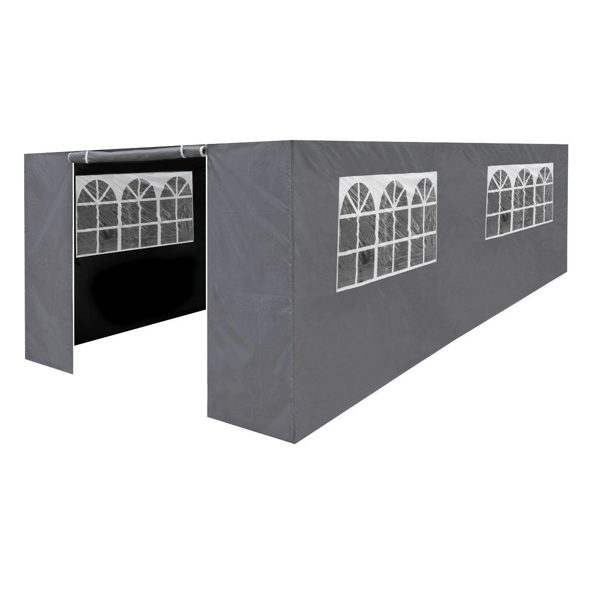 Dellonda DG157 Dellonda Premium Side Walls/Doors/Windows for Gazebo/Marquee, Fits 3 x 6m Models - Grey