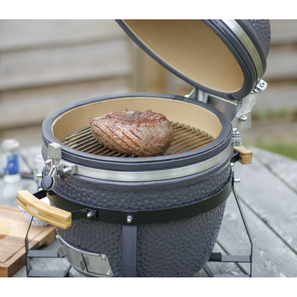 Dellonda DG158 Dellonda Deluxe 16"(40cm) Ceramic Kamado Style BBQ