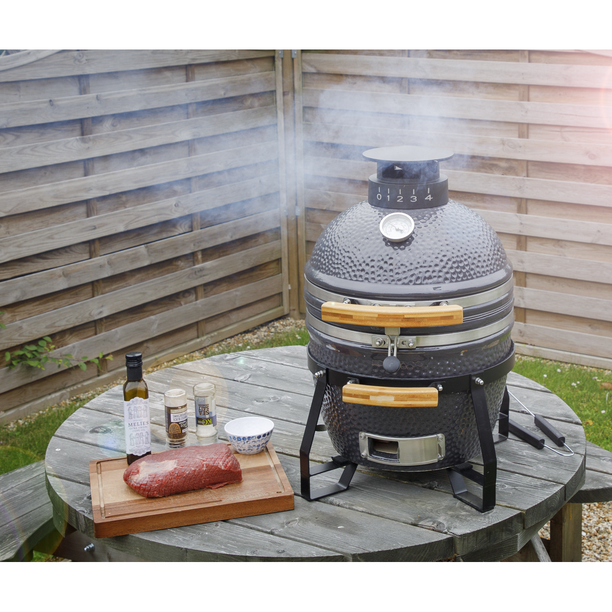 Dellonda DG158 Dellonda Deluxe 16"(40cm) Ceramic Kamado Style BBQ