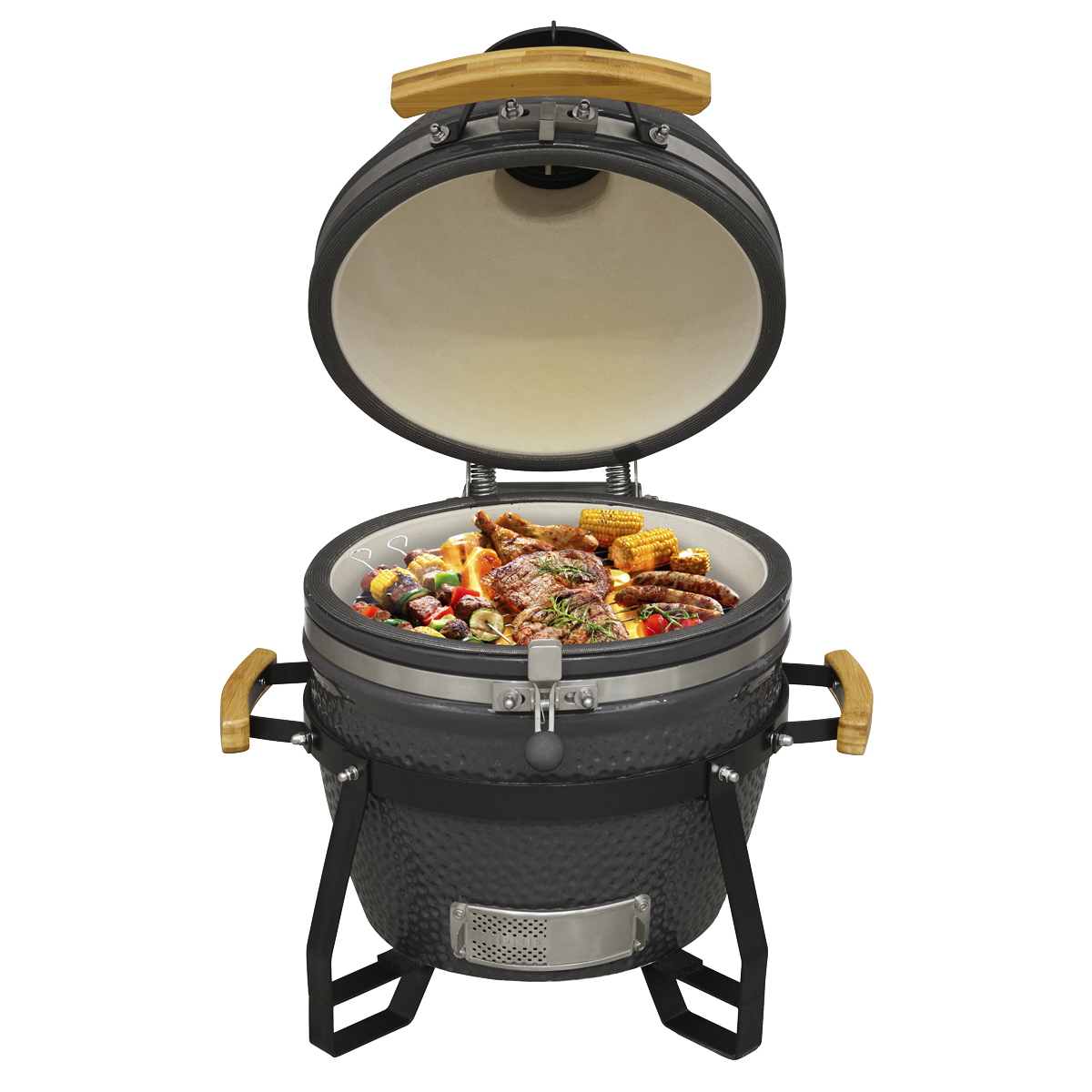 Dellonda DG158 Dellonda Deluxe 16"(40cm) Ceramic Kamado Style BBQ