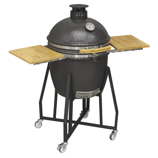 Dellonda DG159 Dellonda Deluxe 22"(56cm) Ceramic Kamado Style BBQ with Wheeled Stand