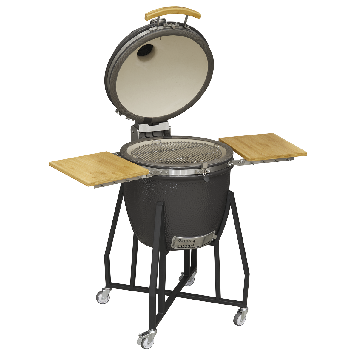 Dellonda DG159 Dellonda Deluxe 22"(56cm) Ceramic Kamado Style BBQ with Wheeled Stand