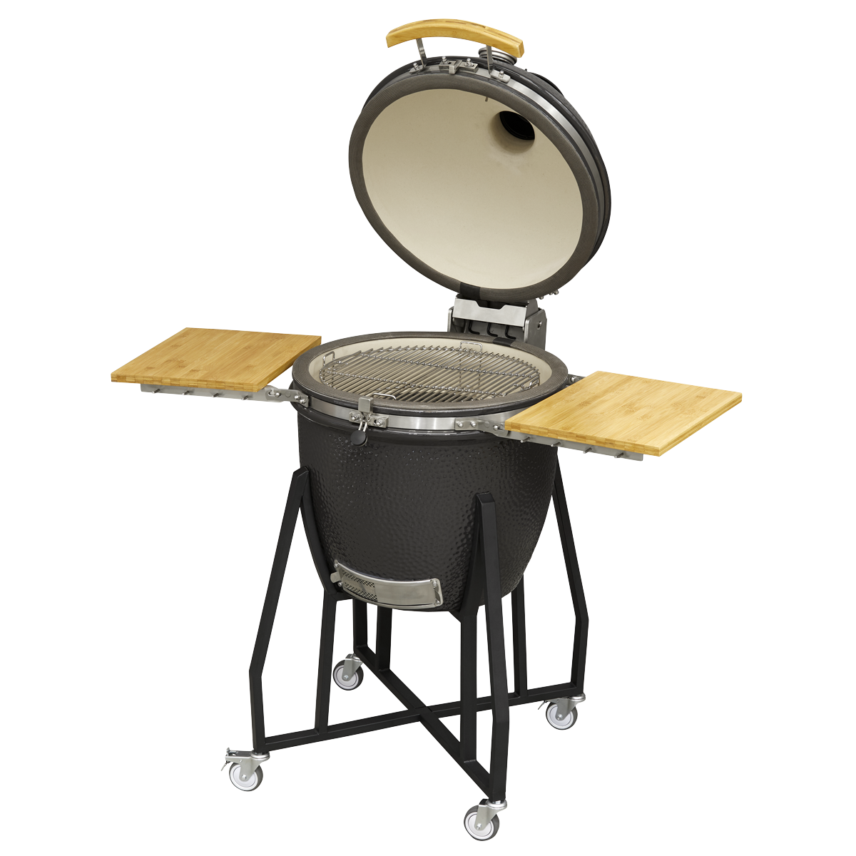 Dellonda DG159 Dellonda Deluxe 22"(56cm) Ceramic Kamado Style BBQ with Wheeled Stand