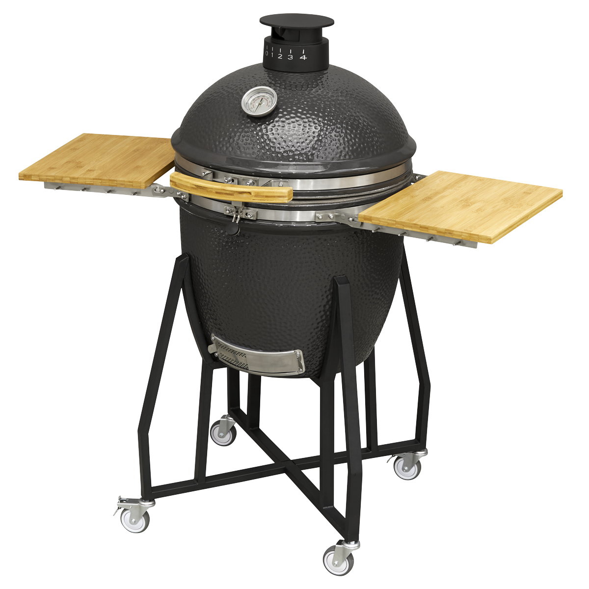 Dellonda DG159 Dellonda Deluxe 22"(56cm) Ceramic Kamado Style BBQ with Wheeled Stand