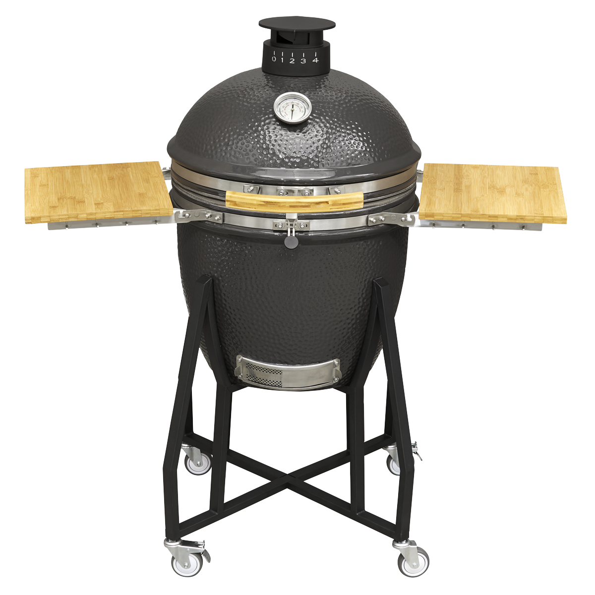 Dellonda DG159 Dellonda Deluxe 22"(56cm) Ceramic Kamado Style BBQ with Wheeled Stand