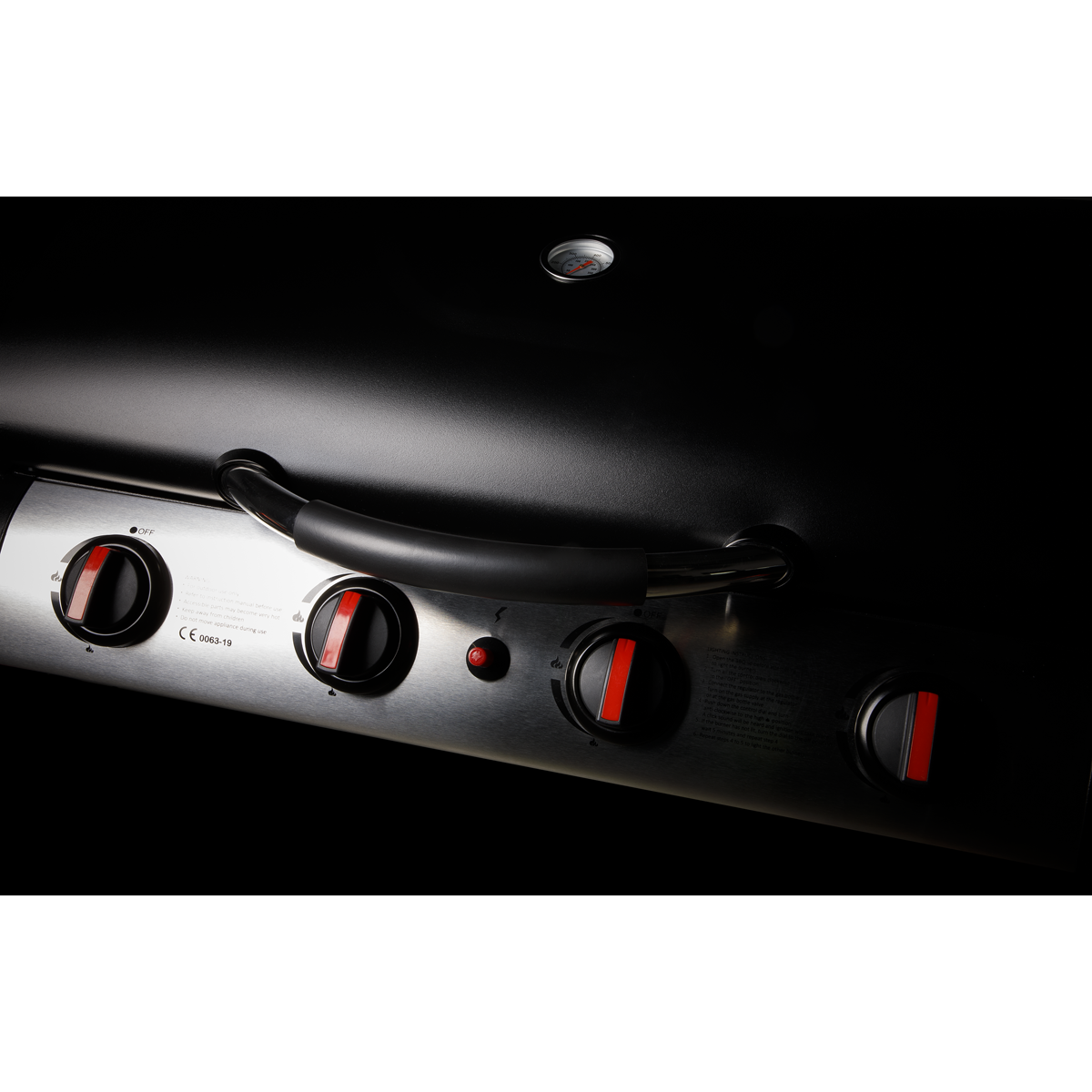 Dellonda DG15 Dellonda 4 Burner Gas BBQ Grill with Piezo Ignition & Thermometer