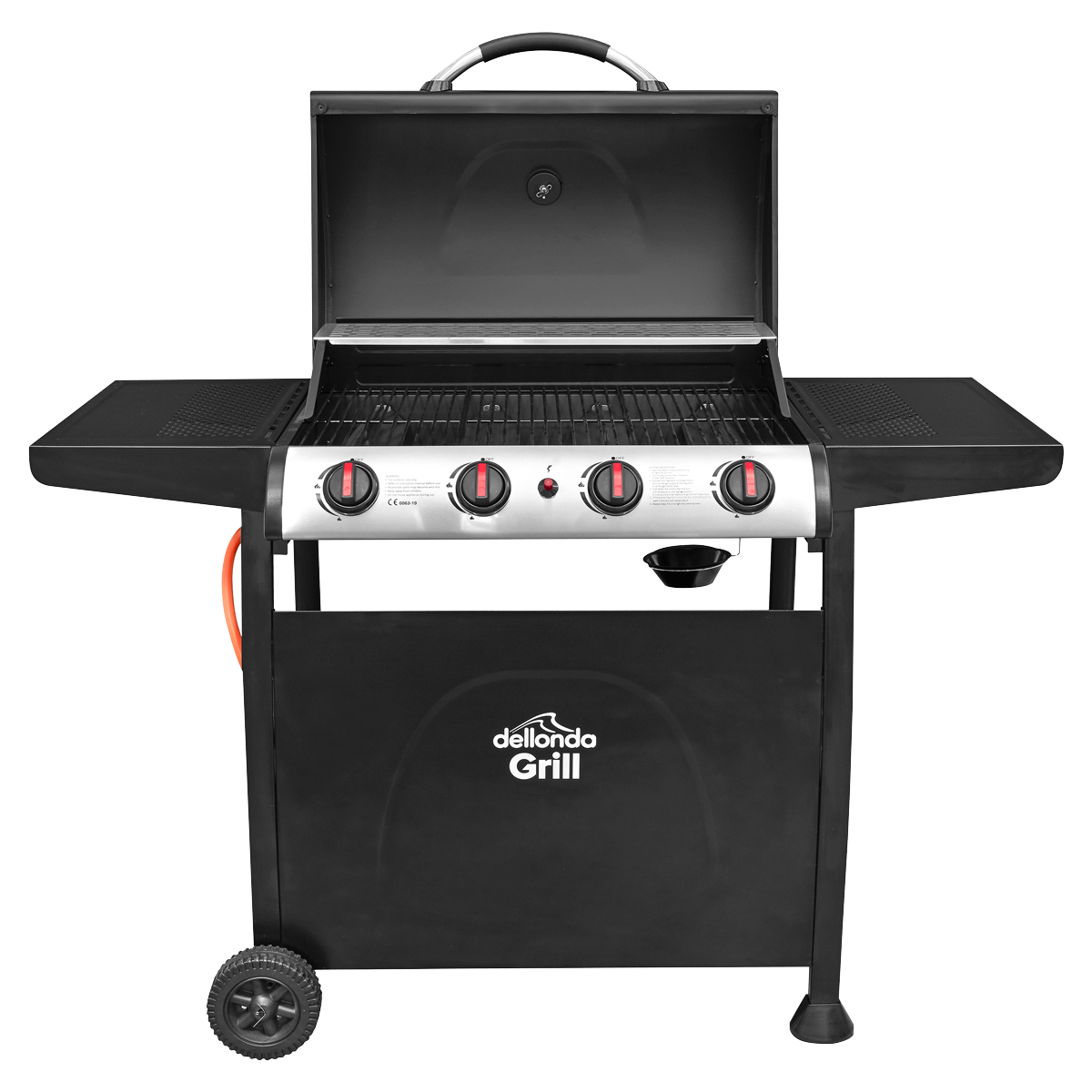 Dellonda DG15 Dellonda 4 Burner Gas BBQ Grill with Piezo Ignition & Thermometer