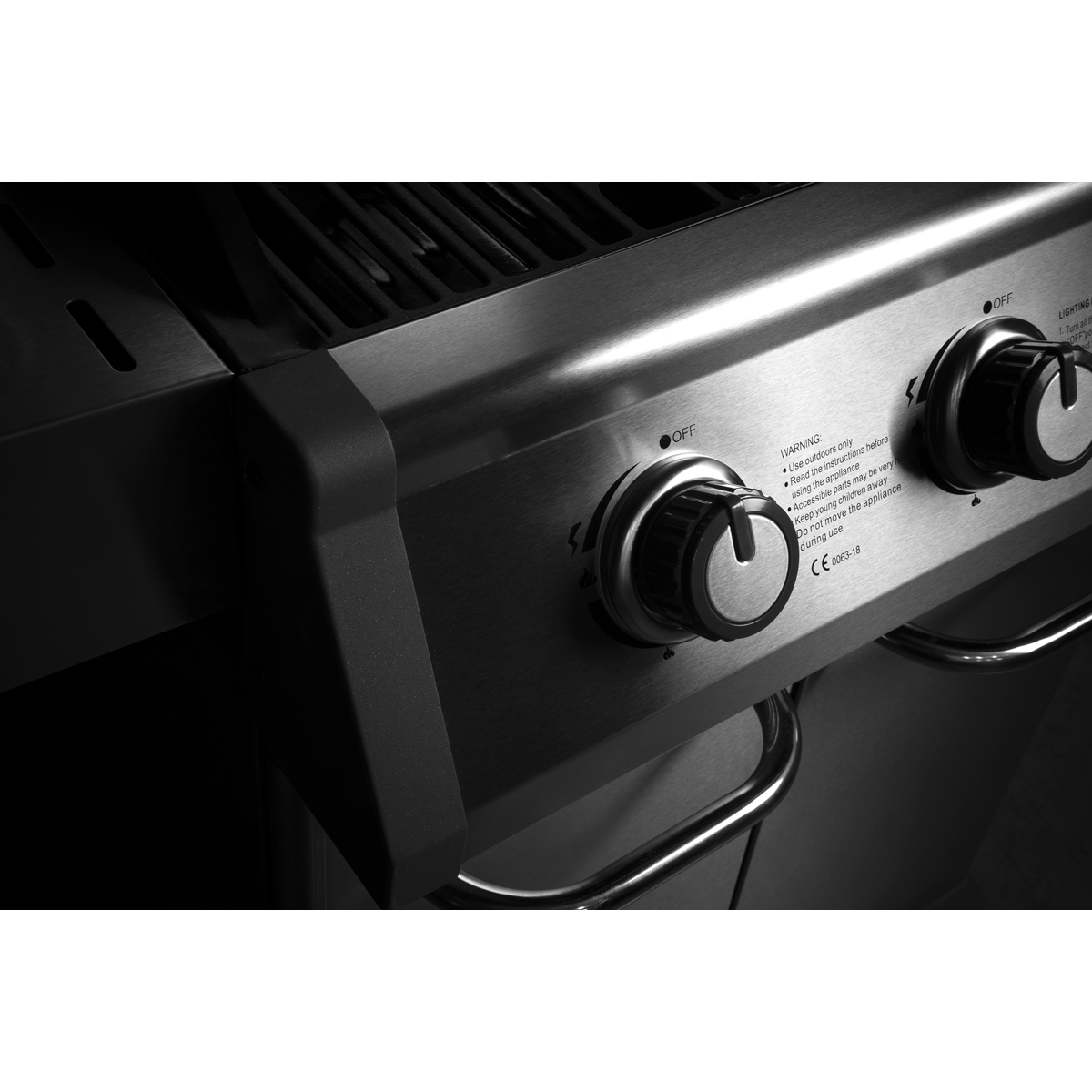 Dellonda DG16 Dellonda 3 Burner Deluxe Gas BBQ Grill with Piezo Ignition & Thermometer - Stainless Steel
