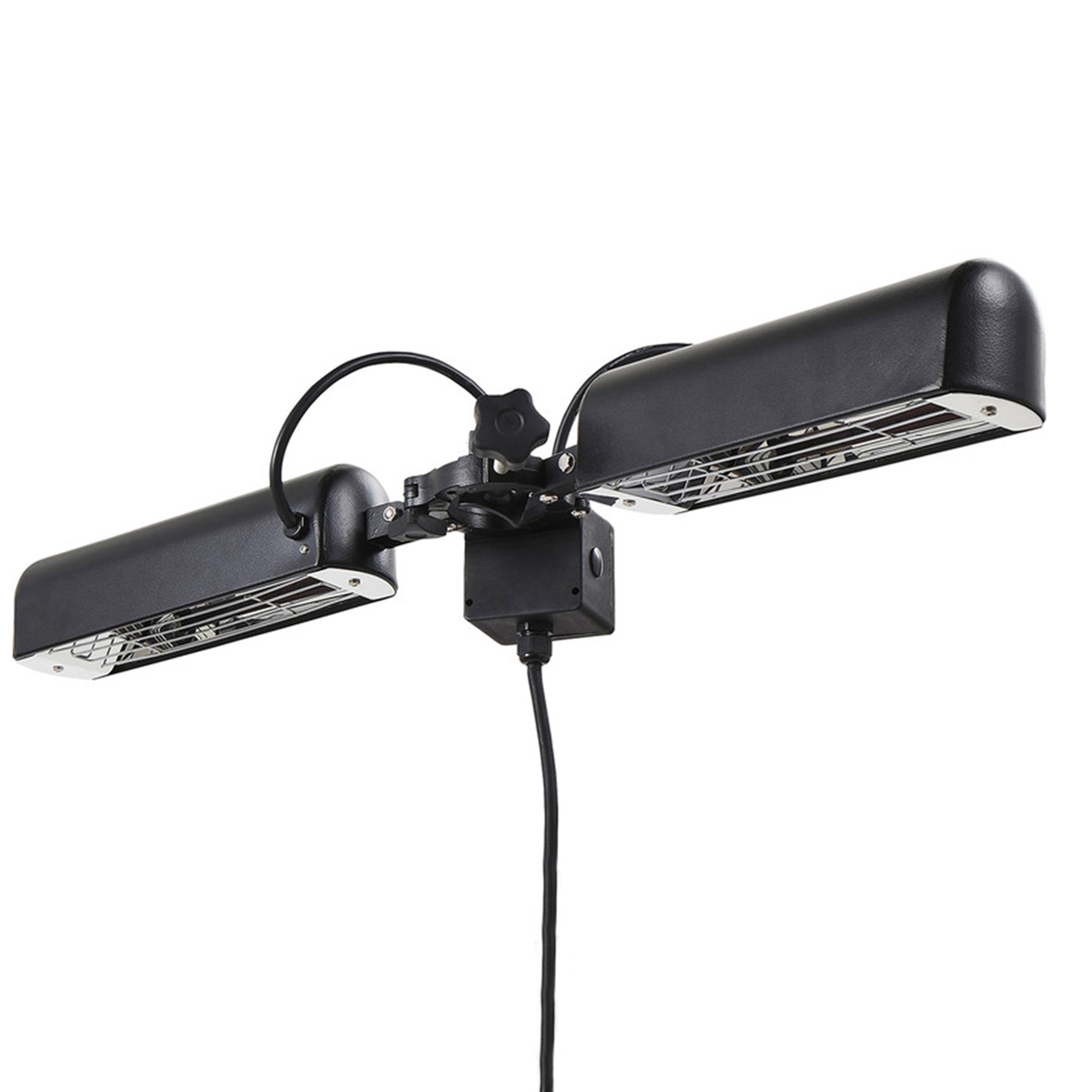 Dellonda DG176 Dellonda Folding Parasol/Gazebo/Patio Outdoor Infrared Heater, Two Panels, Extra Long 5M Cable, 1600W