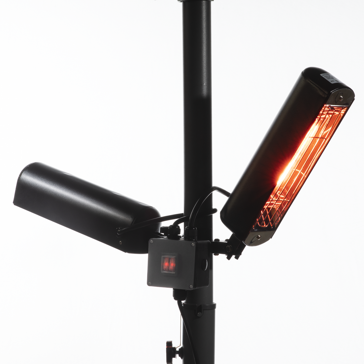 Dellonda DG176 Dellonda Folding Parasol/Gazebo/Patio Outdoor Infrared Heater, Two Panels, Extra Long 5M Cable, 1600W