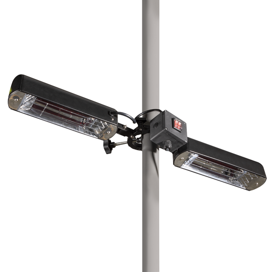 Dellonda DG176 Dellonda Folding Parasol/Gazebo/Patio Outdoor Infrared Heater, Two Panels, Extra Long 5M Cable, 1600W
