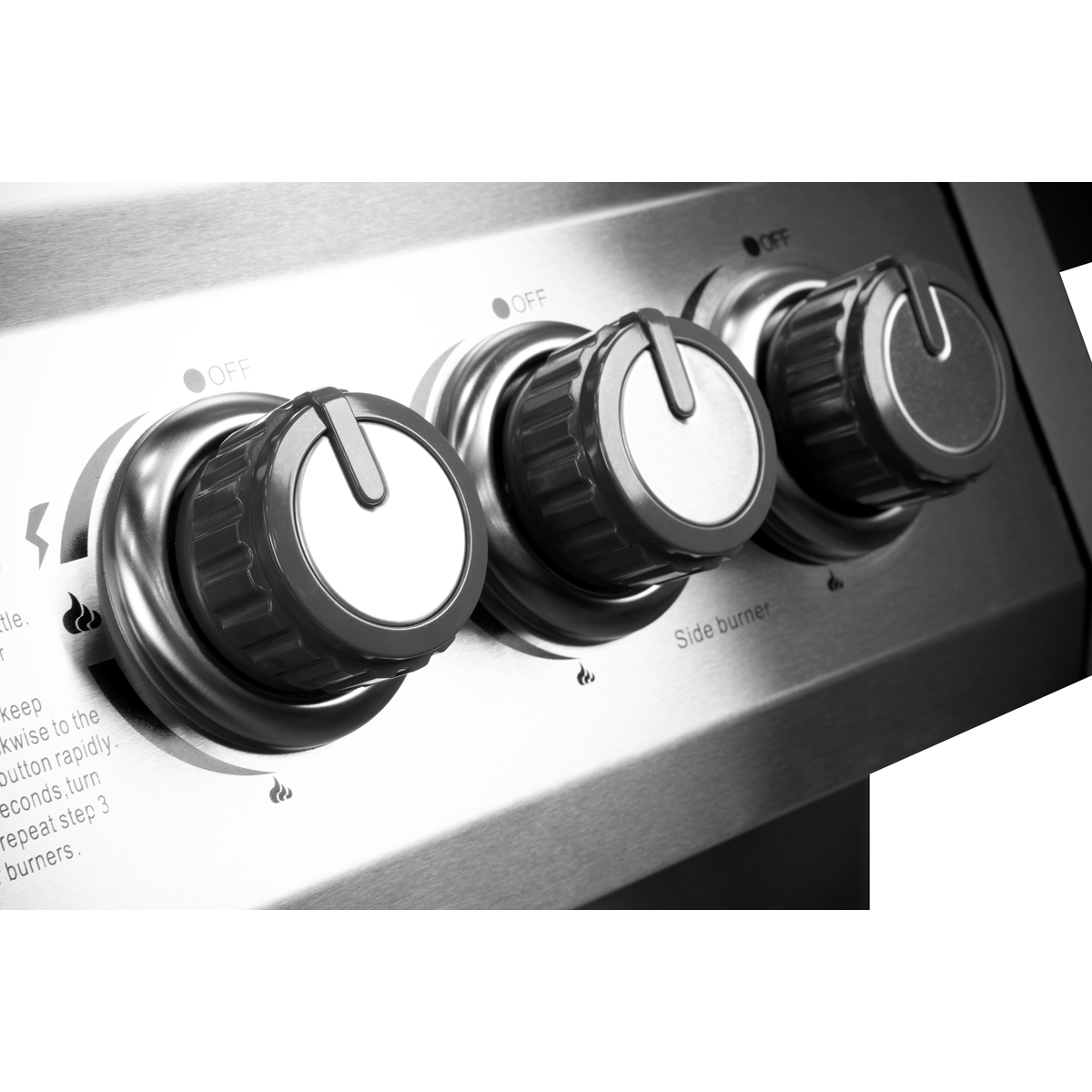 Dellonda DG17 Dellonda 4+1 Burner Deluxe Gas BBQ Grill with Piezo Ignition & Thermometer - Stainless Steel