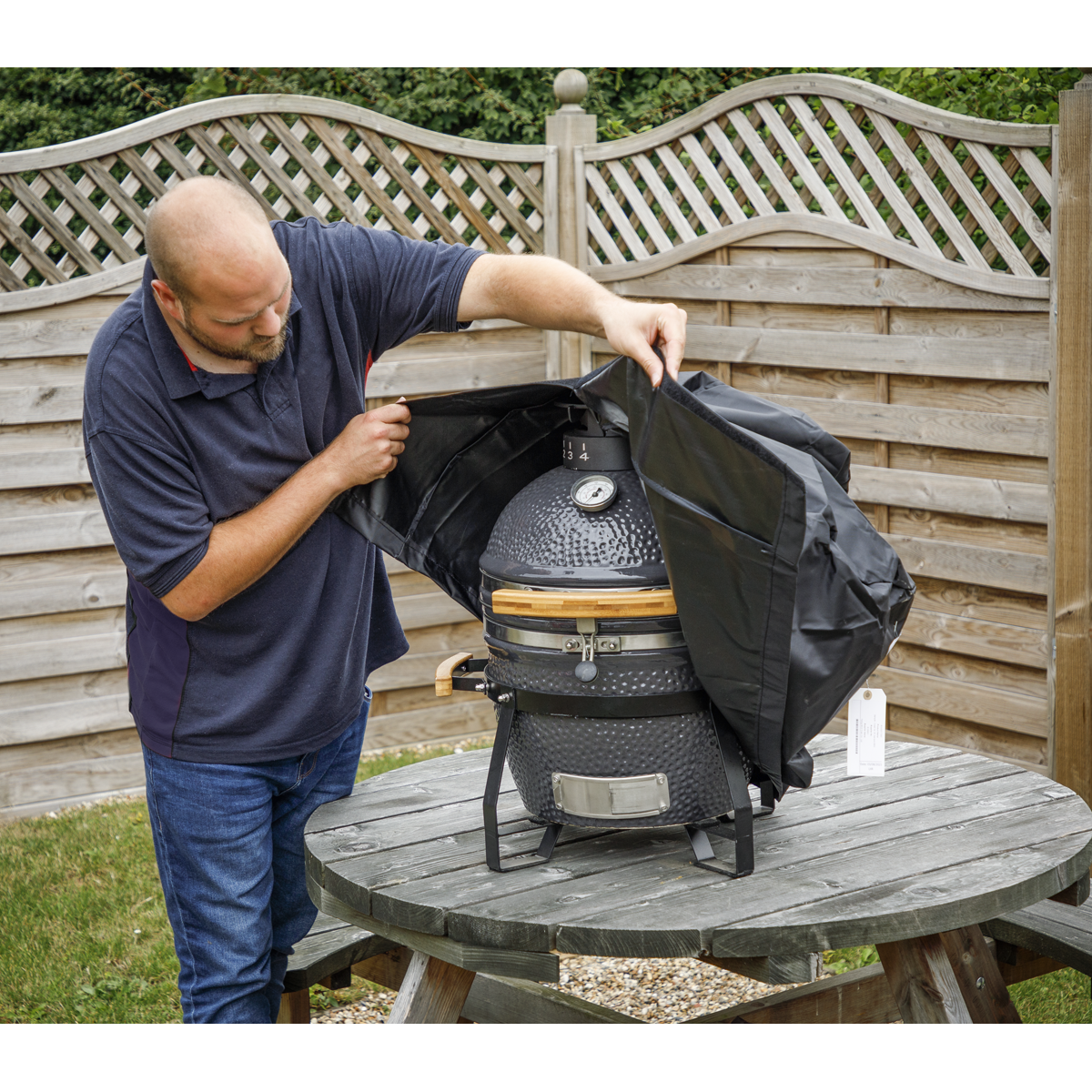 Dellonda DG182 Dellonda Water-Resistant Kamado BBQ Cover for DG158