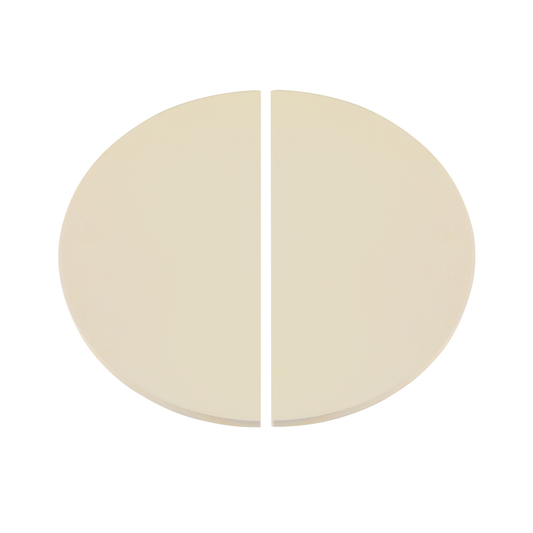 Dellonda DG185 Dellonda Half-Moon Ceramic Heat Deflector Plates for Kamado BBQs 15"(38cm) 2pc