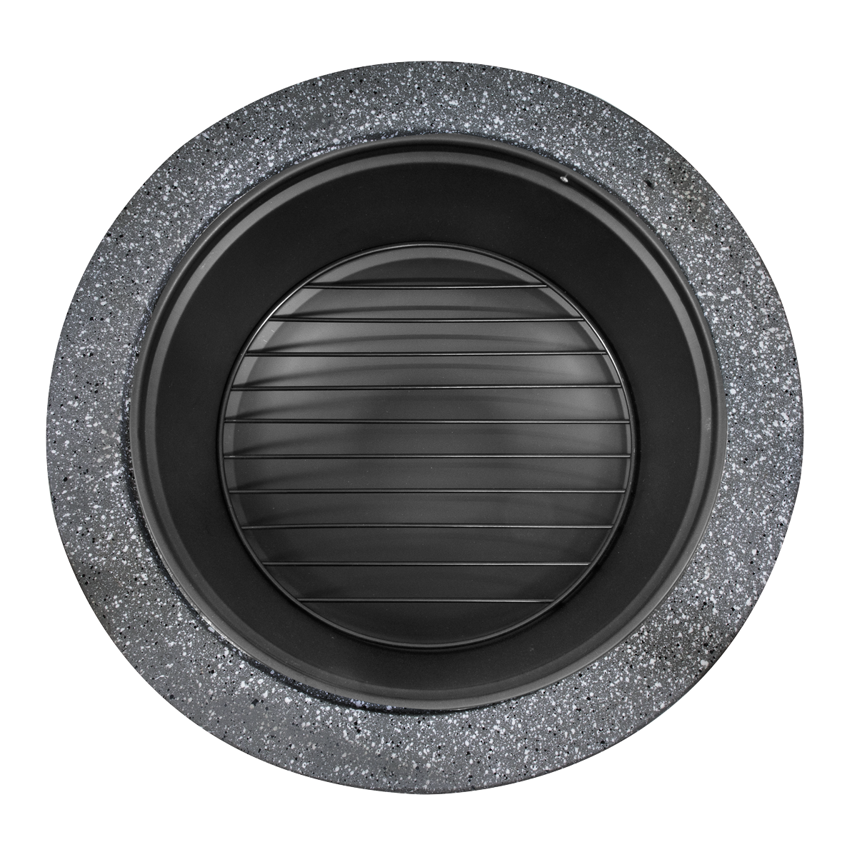Dellonda DG189 Dellonda Round MgO Fire Pit with BBQ Grill & Safety Mesh Screen 60cm - Dark Grey