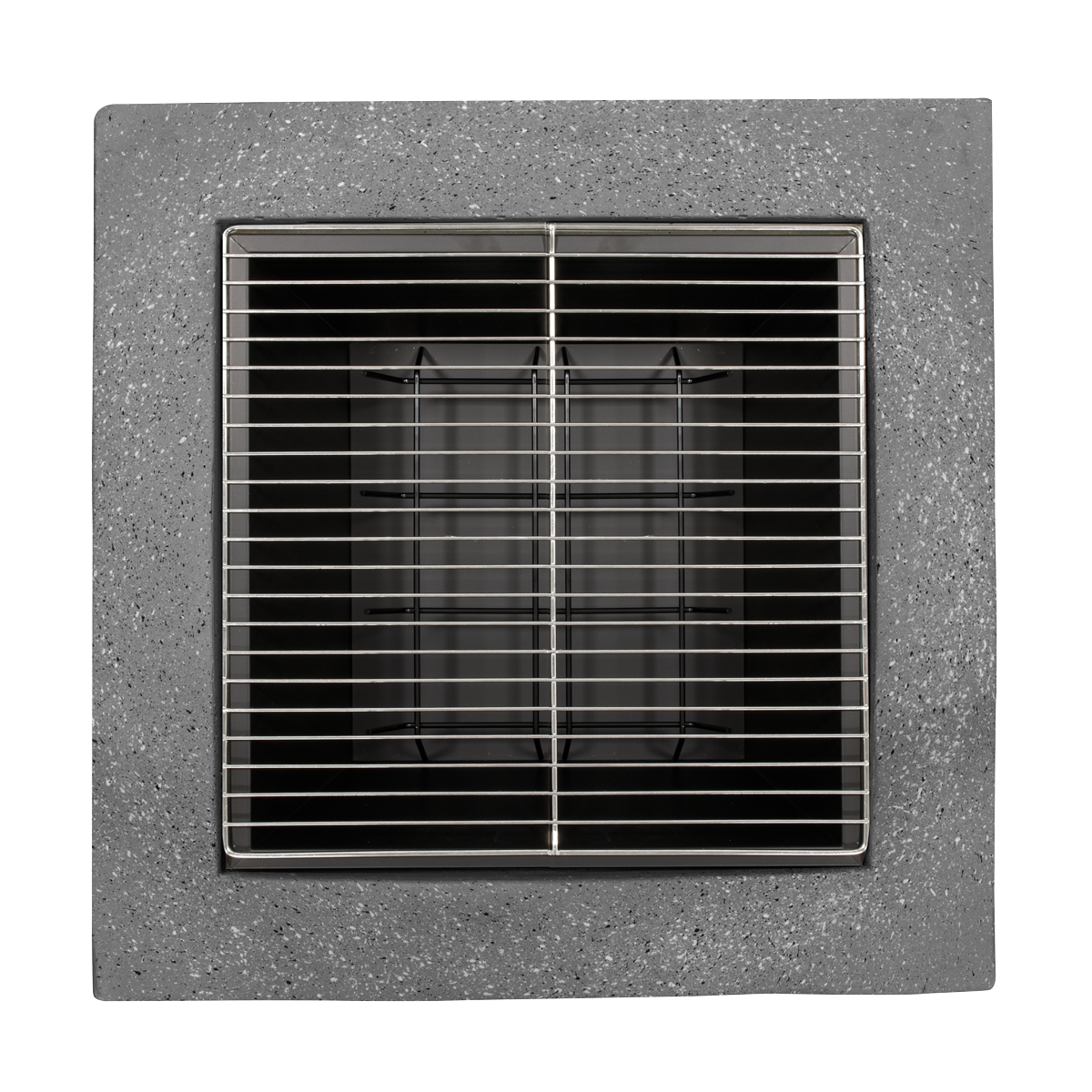 Dellonda DG193 Dellonda Square MgO Fire Pit with BBQ Grill, Safety Mesh Screen - Dark Grey