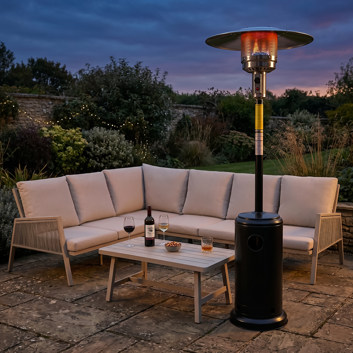 Dellonda DG1 Dellonda Outdoor Garden Gas Patio Heater 13kW Commercial & Domestic Use, Black