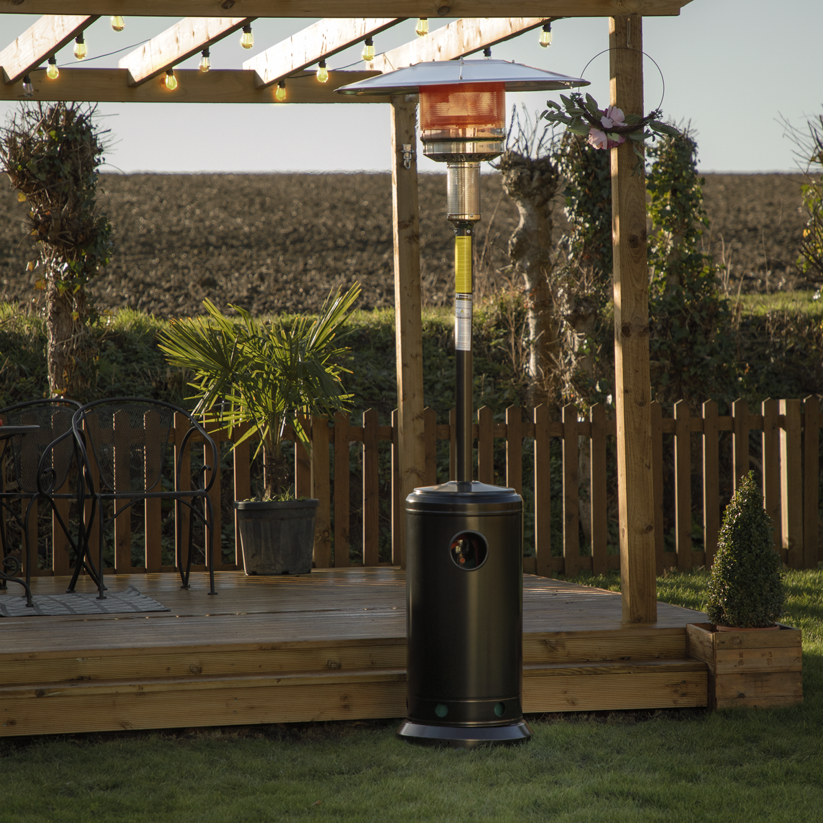 Dellonda DG1 Dellonda Outdoor Garden Gas Patio Heater 13kW Commercial & Domestic Use, Black