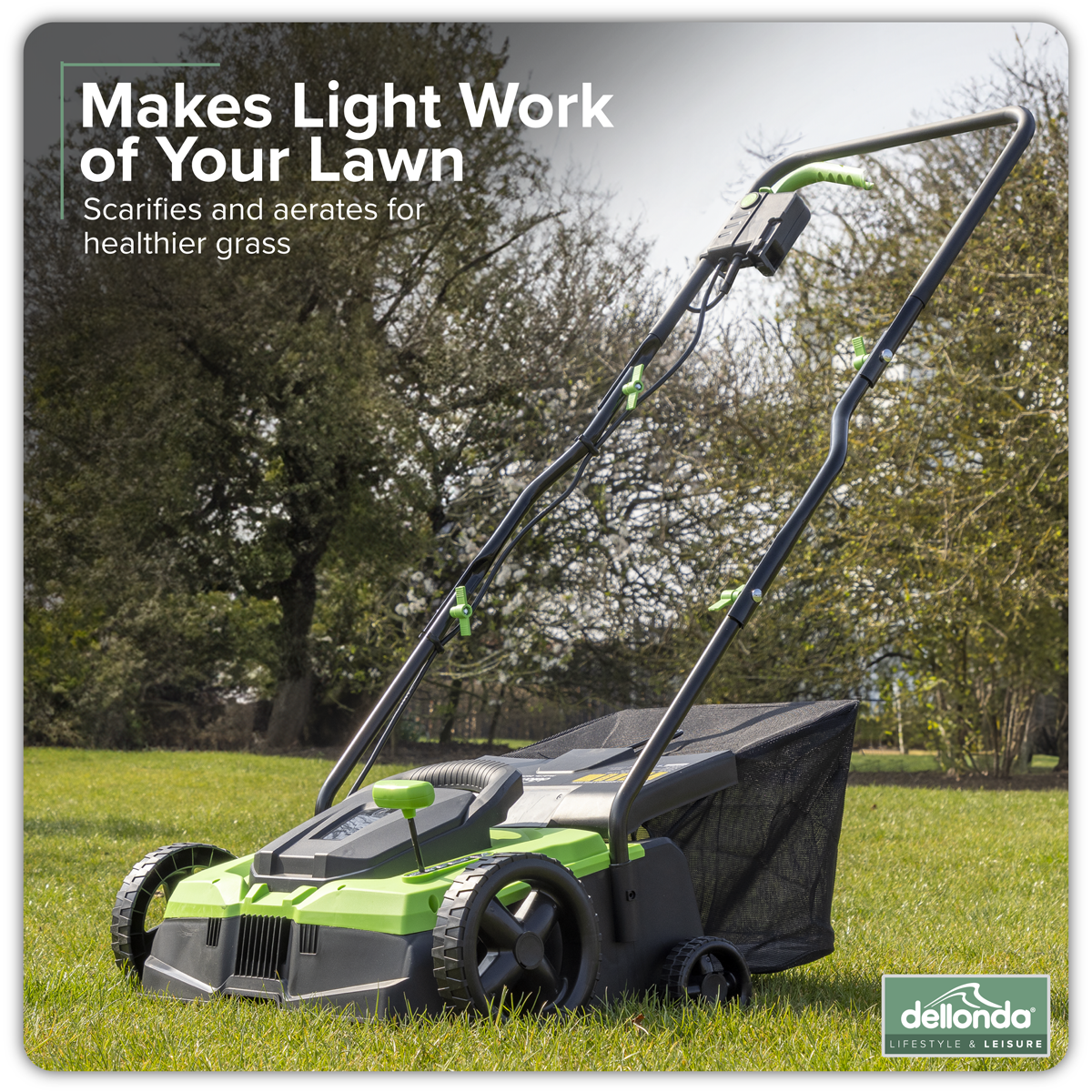 Dellonda DG216 Dellonda 2-in-1 Electric Scarifier & Rake 1500W/230V