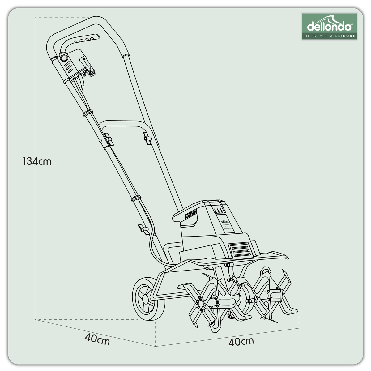 Dellonda DG217 Dellonda Electric Tiller/Cultivator 1500W