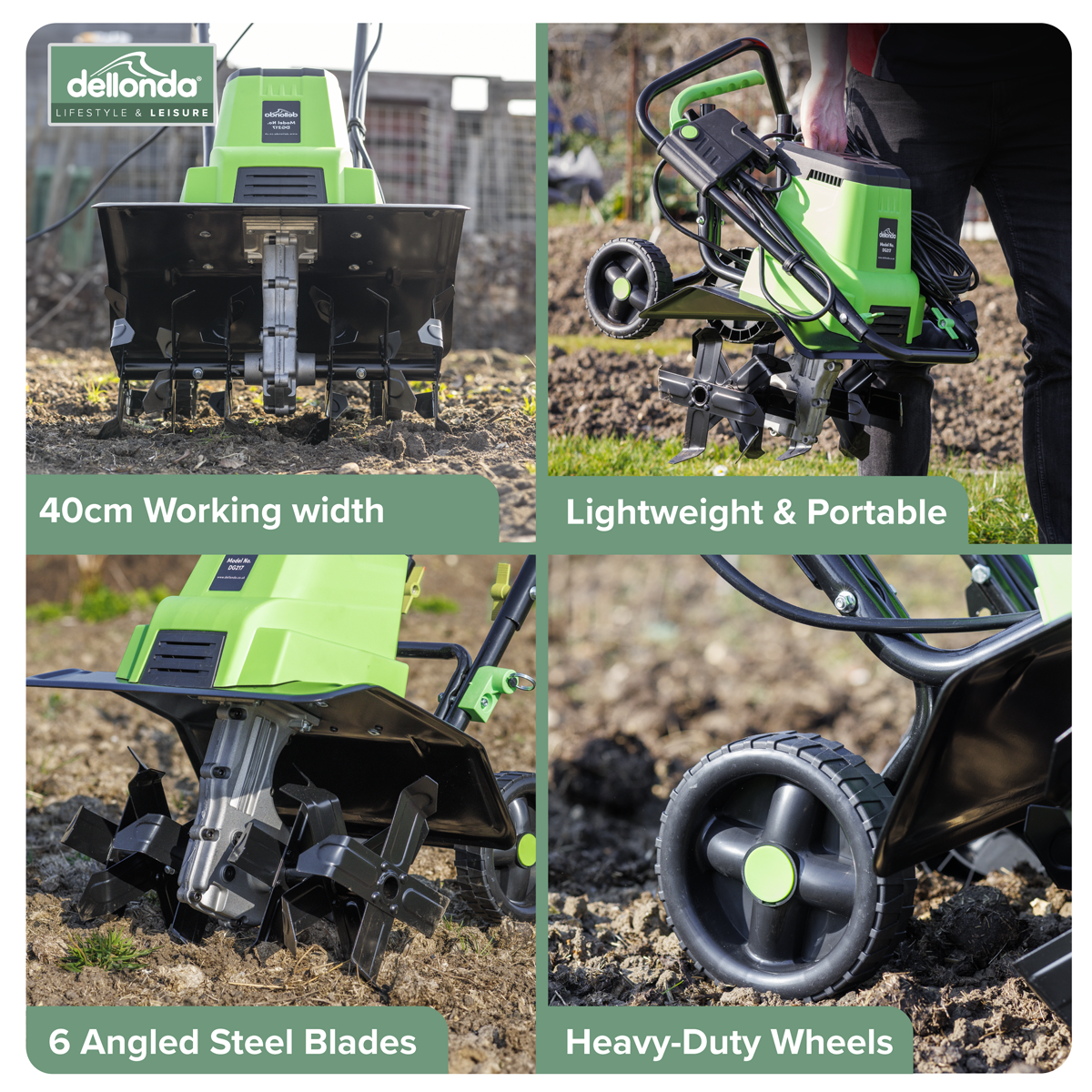Dellonda DG217 Dellonda Electric Tiller/Cultivator 1500W