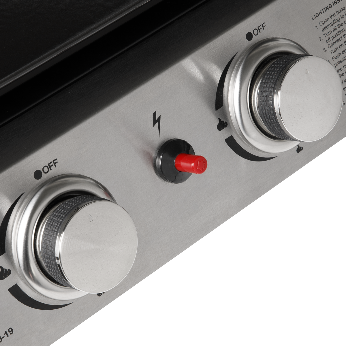 Dellonda DG21 Dellonda 2 Burner Portable Gas Plancha