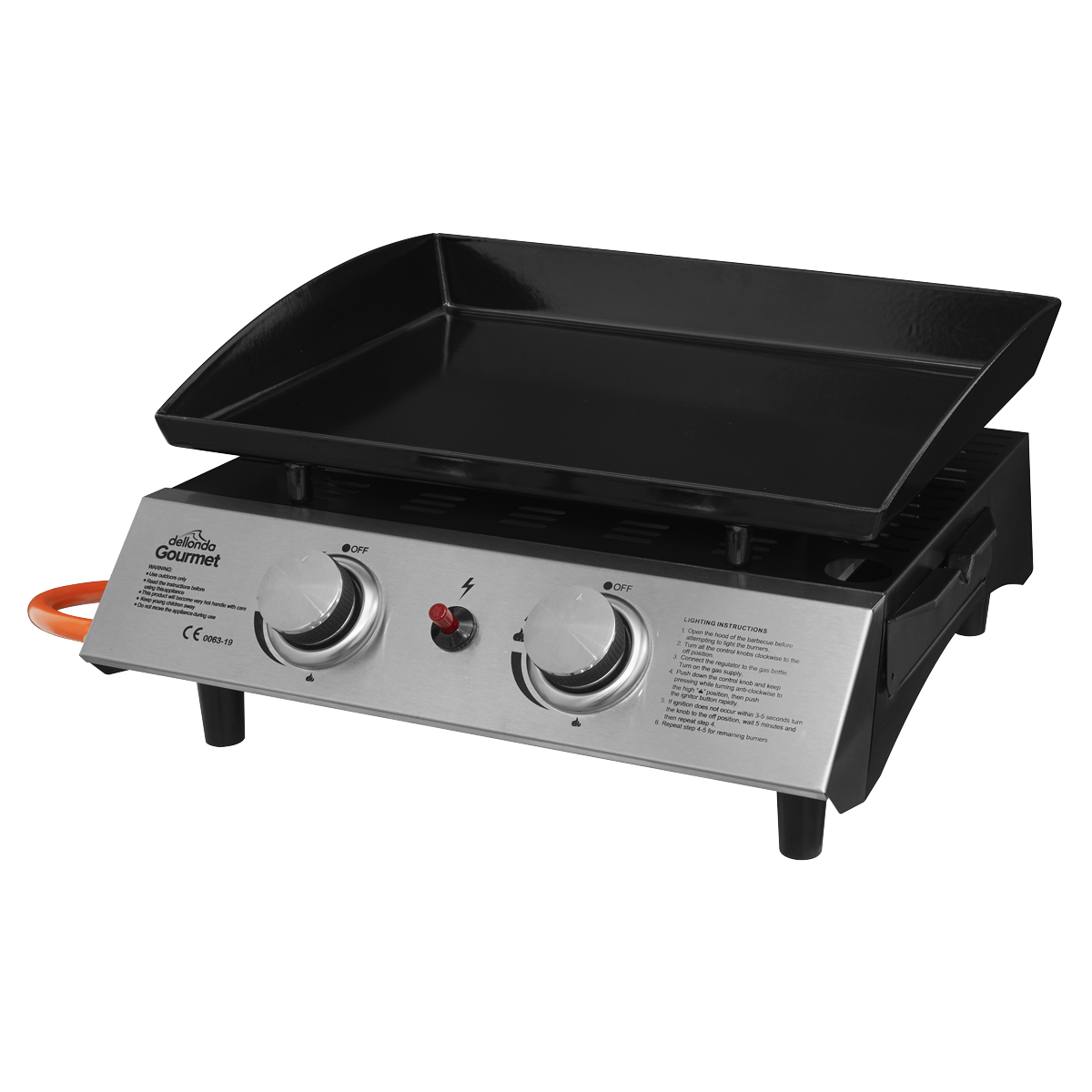 Dellonda DG21 Dellonda 2 Burner Portable Gas Plancha