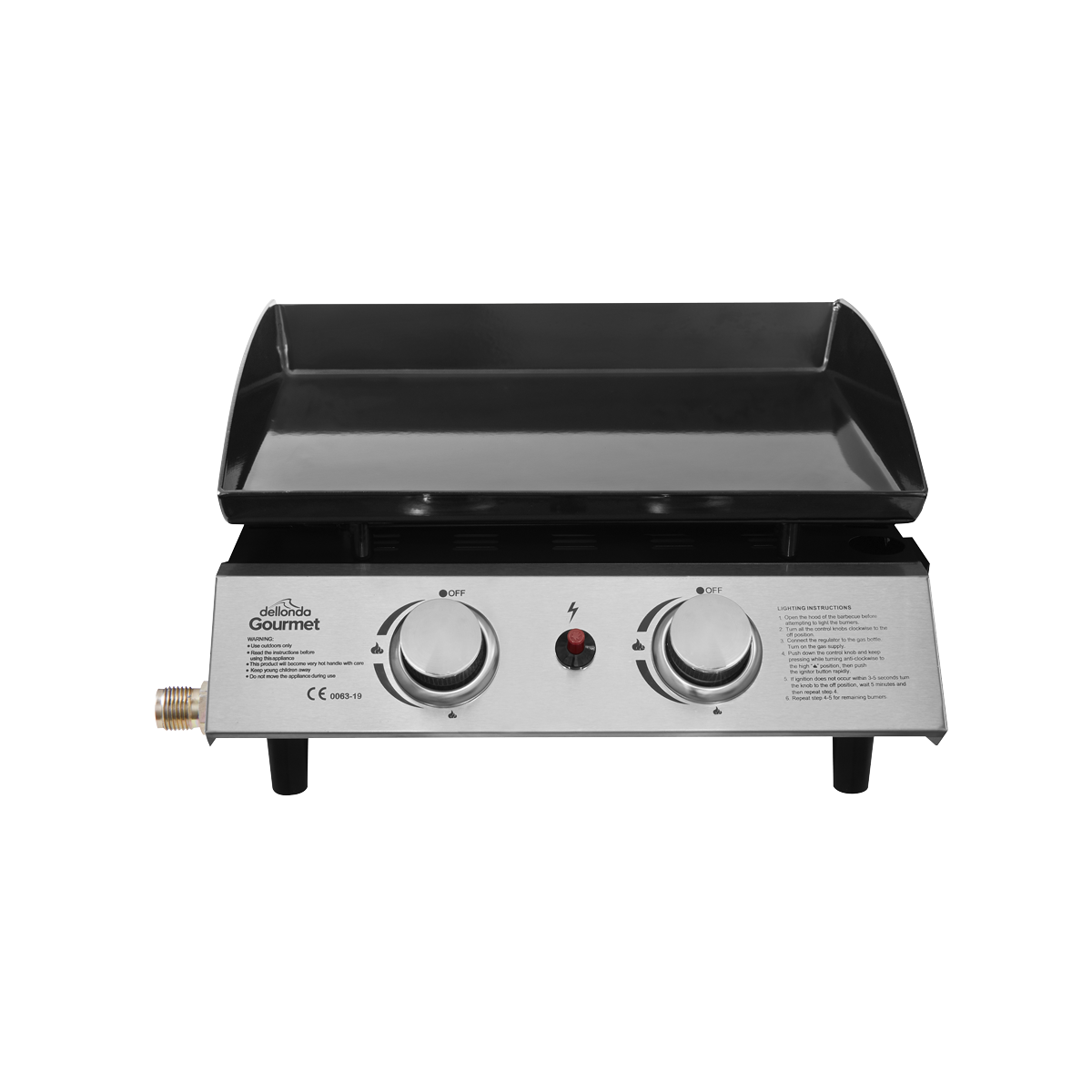 Dellonda DG21 Dellonda 2 Burner Portable Gas Plancha