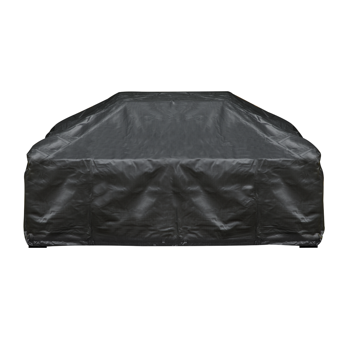 Dellonda DG238 Dellonda 89cm Square Outdoor Fire Pit, Mesh Screen Lid, Black with Water-Resistant Drawstring Cover