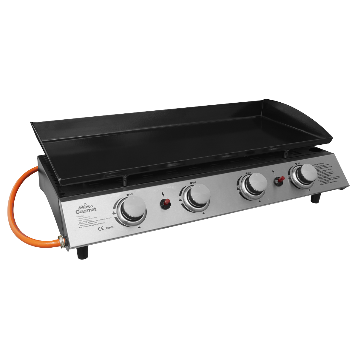 Dellonda DG23 Dellonda 4 Burner Portable Gas Plancha