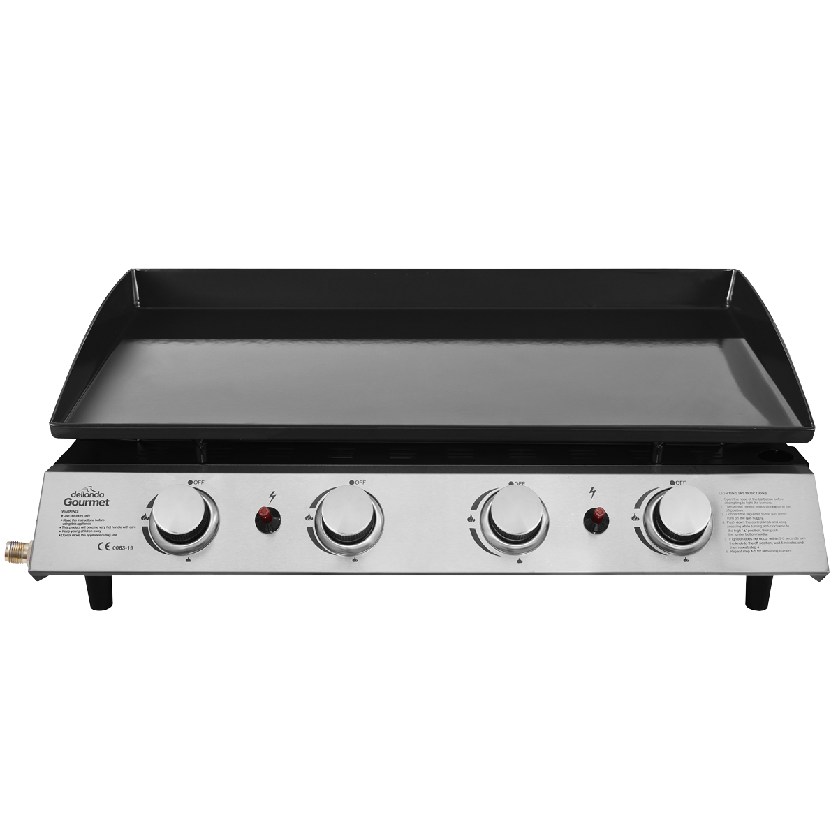 Dellonda DG23 Dellonda 4 Burner Portable Gas Plancha