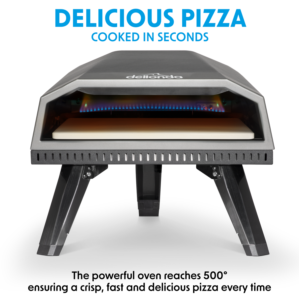 Dellonda DG257 Dellonda Gas Pizza Oven with Water-Resistant Cover/Carry Bag & 12" Pizza Peel