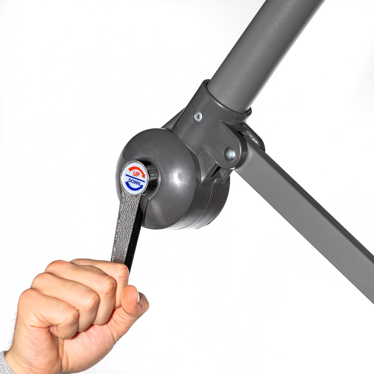 Dellonda DG264 Dellonda Banana Parasol with Cover 3m - Grey