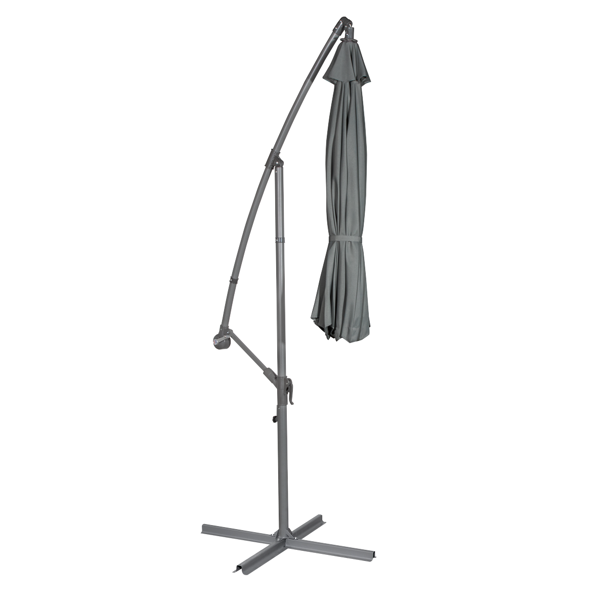 Dellonda DG264 Dellonda Banana Parasol with Cover 3m - Grey